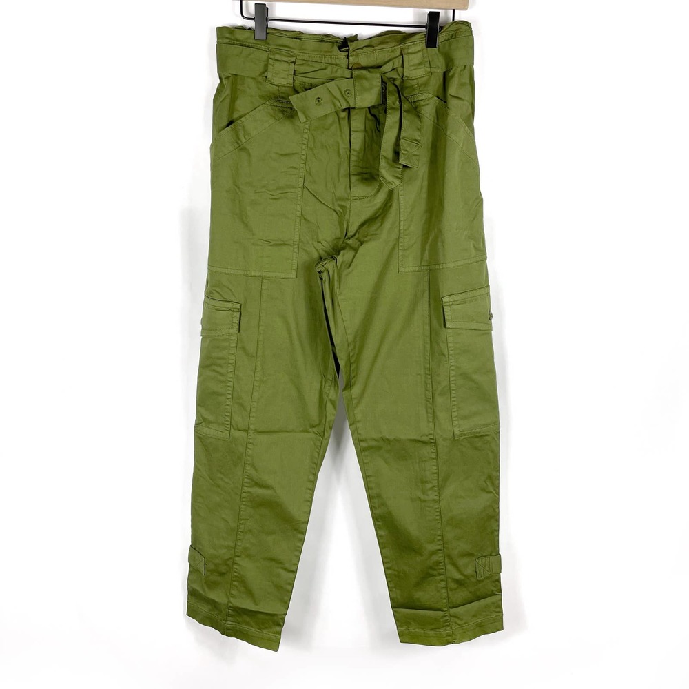 SOLD-NEW Alex Mill Washed Expedition Pant in Army Olive Green Cropped Sz 10 - Picture 3 of 10